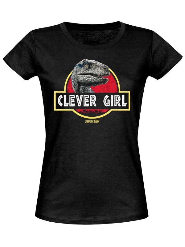 T-Shirt Manches courtes  de Jurassic Park - Clever Girl - S à XXL - pour Femme - noir - Jurassic Park