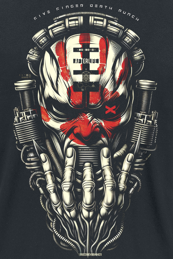 T-Shirt Manches courtes  de Five Finger Death Punch - Psychonaut - S à 4XL - pour Homme - noir - Five Finger Death Punch - View 2