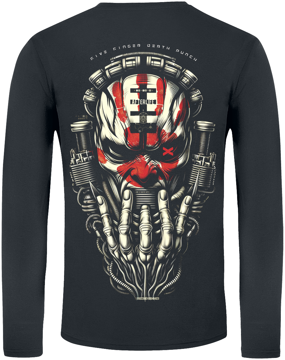 T-shirt manches longues  de Five Finger Death Punch - Psychonaut - M - pour Homme - noir - Five Finger Death Punch - View 2