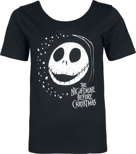 T-Shirt Manches courtes Disney de L'Étrange Noël De Monsieur Jack - Jack Skellington - S à 3XL - pour Femme - noir - L'Étrange Noël De Monsieur Jack