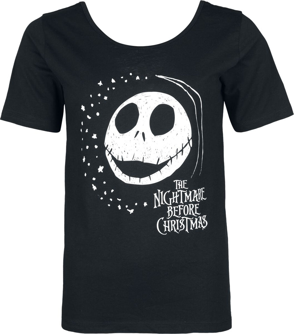 T-Shirt Manches courtes Disney de L'Étrange Noël De Monsieur Jack - Jack Skellington - S à 3XL - pour Femme - noir - L'Étrange Noël De Monsieur Jack