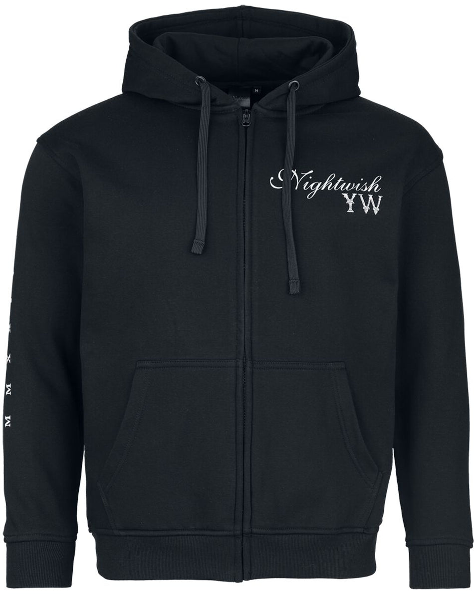 Sweat-shirt zippé à capuche  de Nightwish - Yesterwynde Time - S à XXL - pour Homme - noir - Nightwish