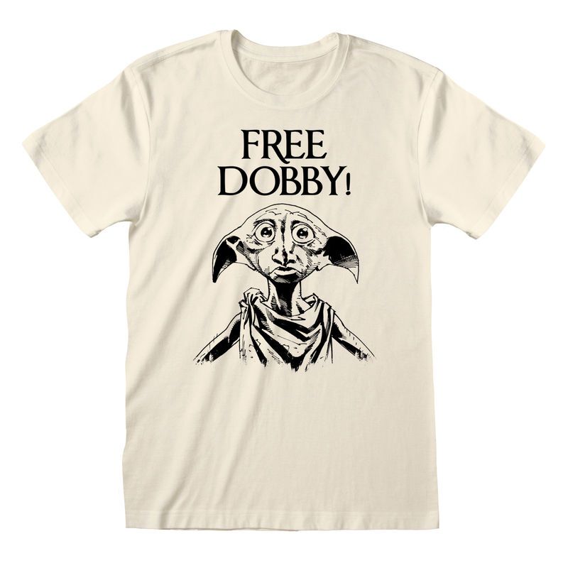 T-Shirt Manches courtes  de Harry Potter - Free Dobby - S à L - pour Homme - crème - Harry Potter