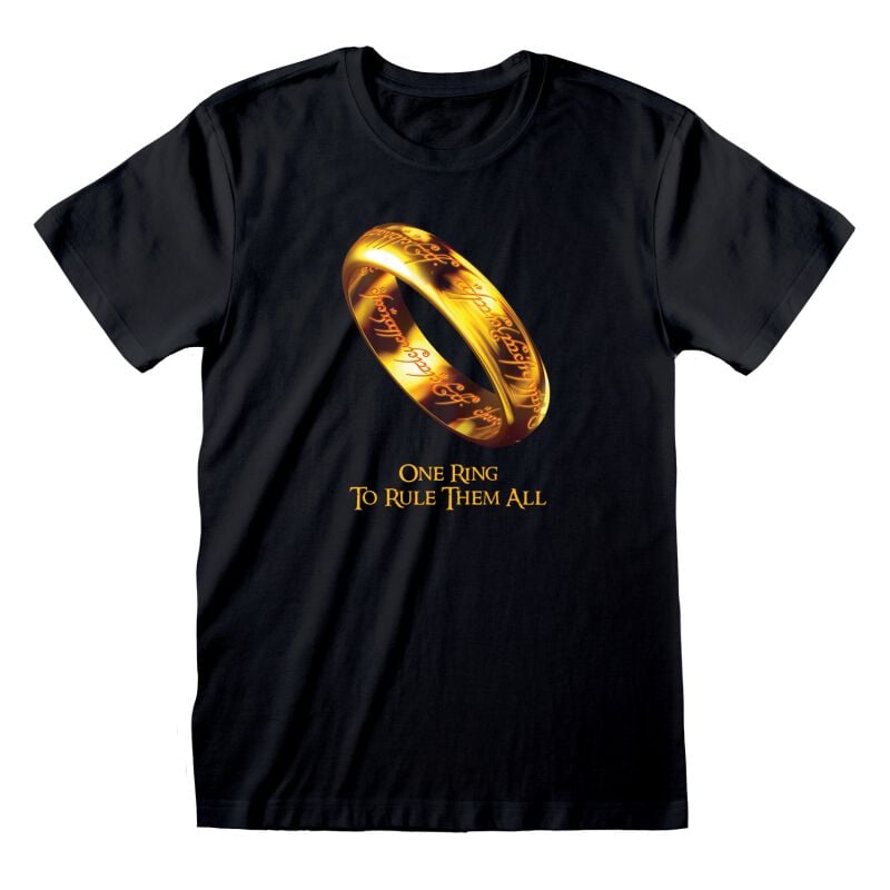 T-Shirt Manches courtes  de Le Seigneur Des Anneaux - One Ring To Rule Them All - S à XXL - pour Homme - noir - Le Seigneur Des Anneaux
