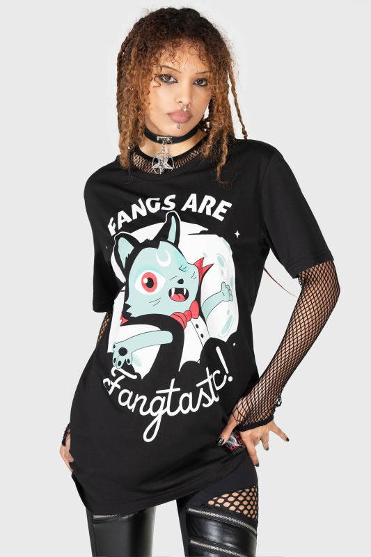 T-Shirt Manches courtes Gothic de THE VAMPURR by KILLSTAR - Fangtasy T-Shirt - XS à M - pour Unisexe - noir - THE VAMPURR by KILLSTAR - View 2