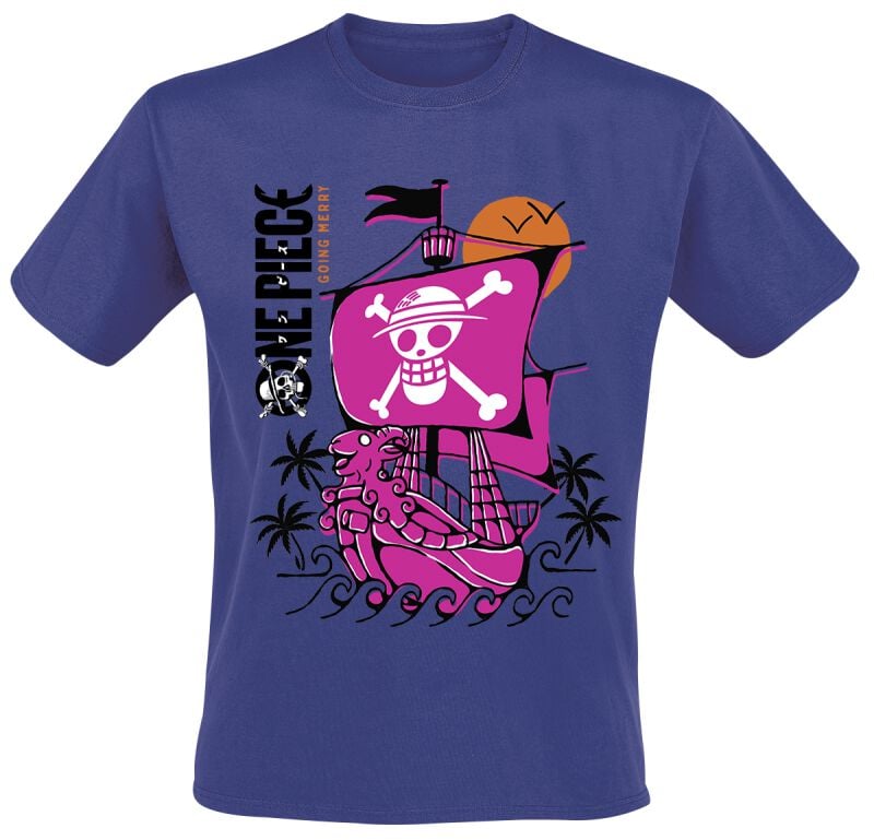 T-Shirt Manches courtes  de One Piece - He´s A Pirate - S à XL - pour Homme - bleu - One Piece