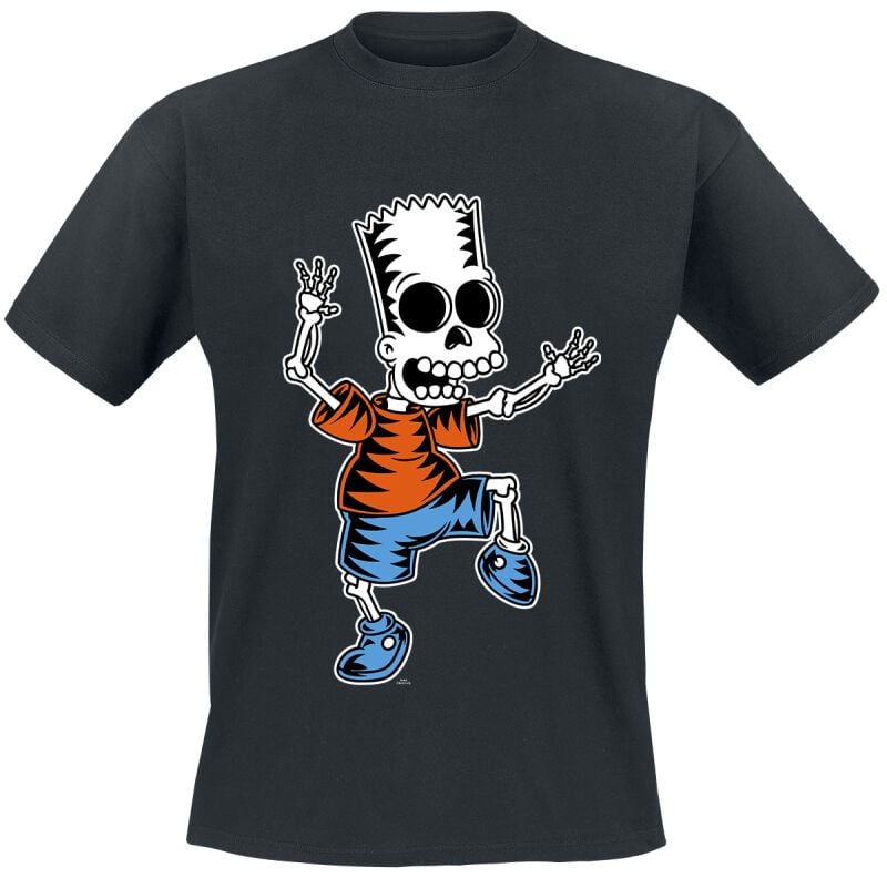 T-Shirt Manches courtes  de Les Simpson - Skeleton Bart - S à XXL - pour Homme - noir - Les Simpson