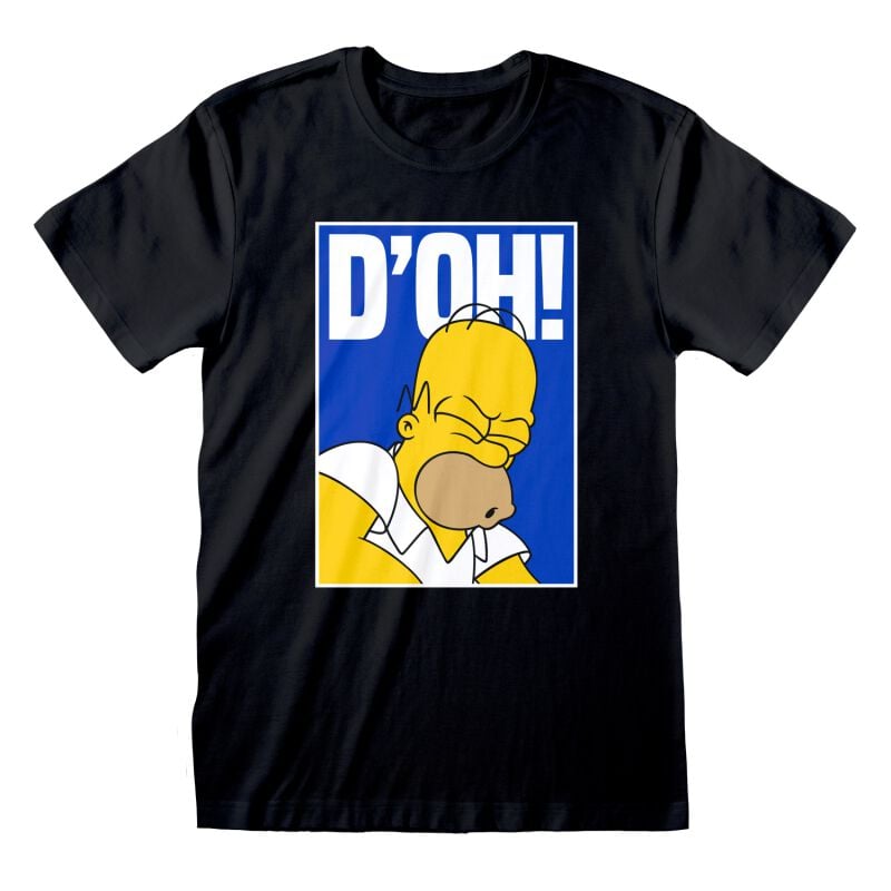 T-Shirt Manches courtes  de Les Simpson - D'OH! - S à L - pour Homme - noir - Les Simpson
