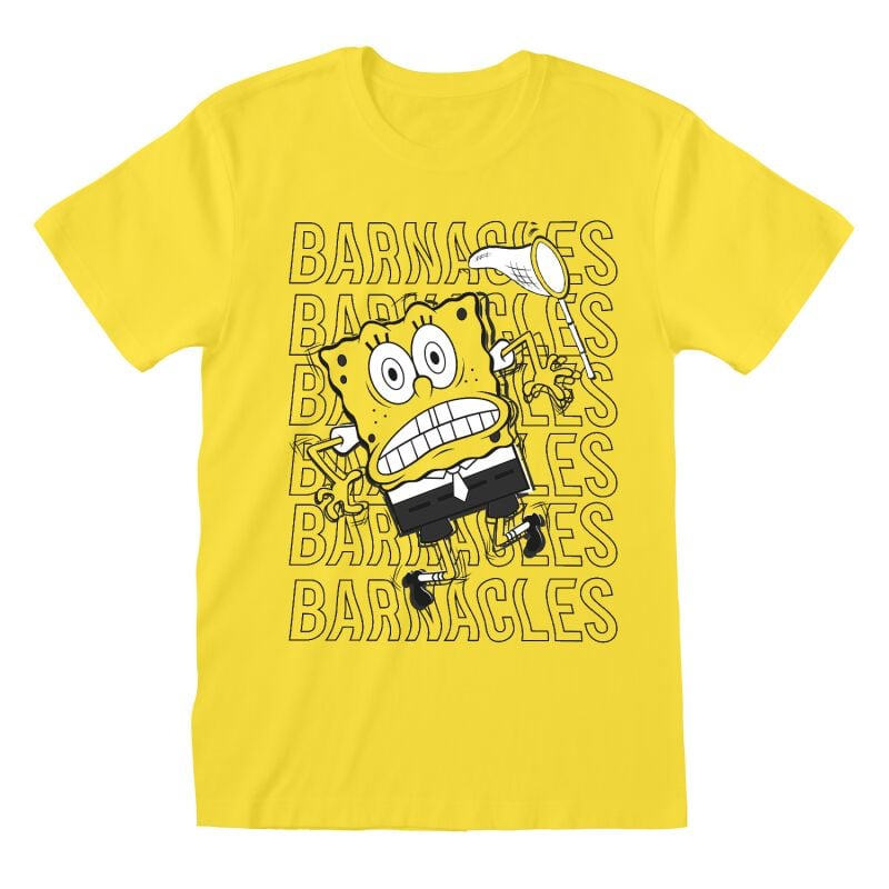T-Shirt Manches courtes  de Bob L'Éponge - Barnacles - S à M - pour Homme - jaune - Bob L'Éponge