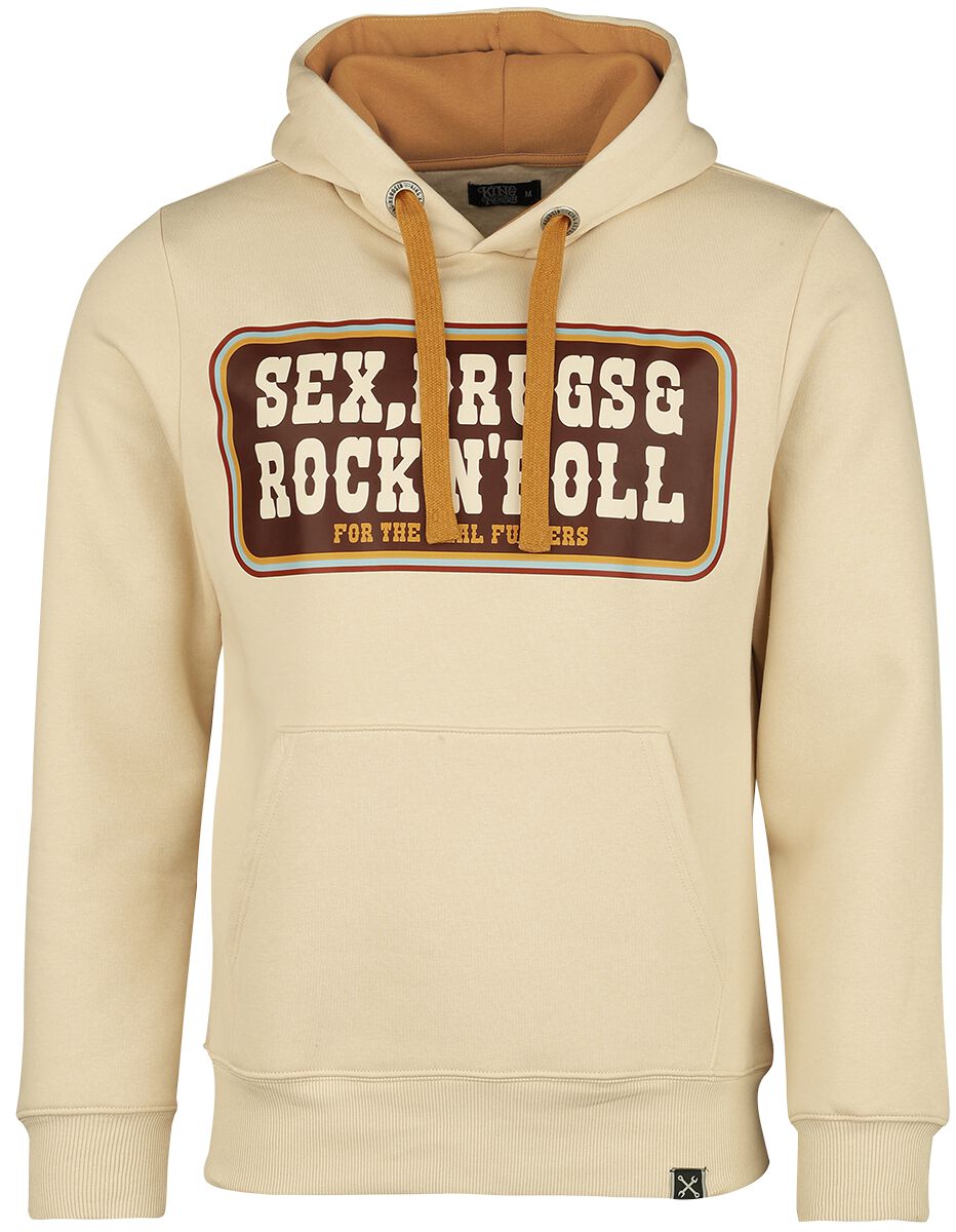 Sweat-shirt à capuche  de King Kerosin - Rock' N' Roll - Sweat à Capuche - M à 4XL - pour Homme - beige - King Kerosin