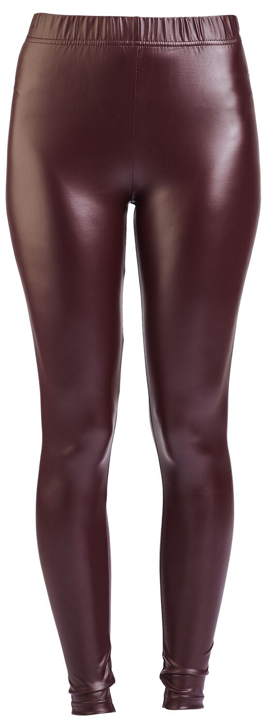 Legging  de Black Premium by EMP - Faux Leather Style Leggings - S à L - pour Femme - bordeaux - Black Premium by EMP