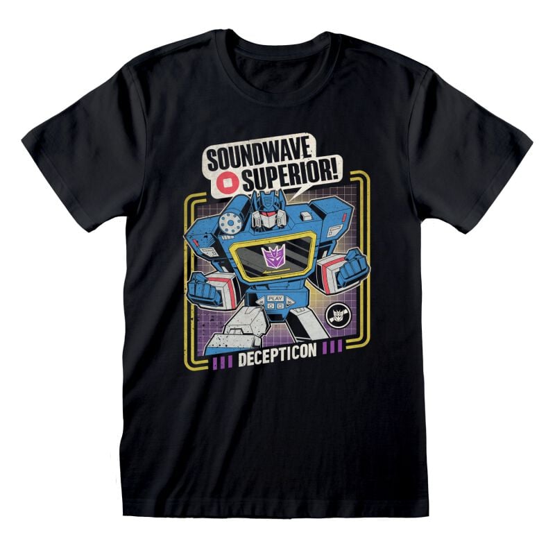 T-Shirt Manches courtes  de Transformers - Soundwave Superior - S à XXL - pour Homme - noir - Transformers