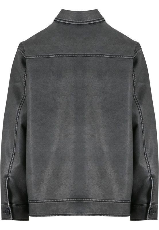 Veste en imitation cuir  de Urban Classics - Synthetic Vintage Leather Shirt Jacket - S à XXL - pour Homme - noir - Urban Classics - View 2