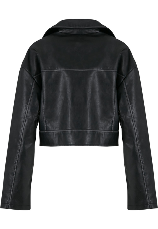 Veste en imitation cuir  de Urban Classics - Veste Vintage en Cuir - S à L - pour Femme - noir - Urban Classics - View 2