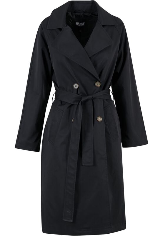 Trench-coat  de Urban Classics - Manteau Trench - XS à S - pour Femme - noir - Urban Classics
