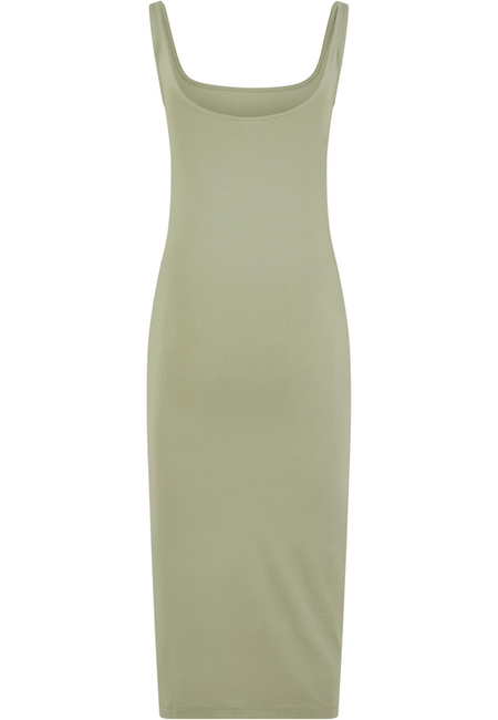 Robe mi-longue  de Urban Classics - Robe Basique jersey de Coton - S à L - pour Femme - vert - Urban Classics - View 2