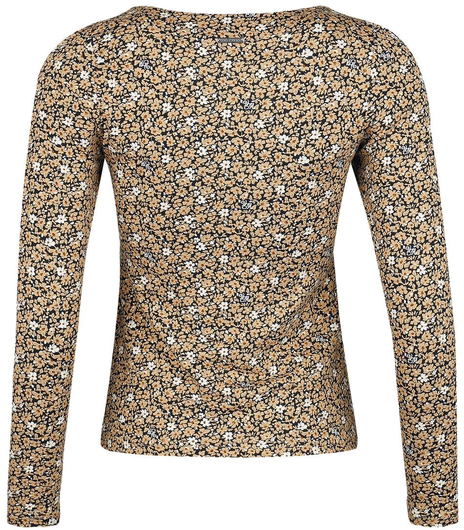 T-shirt manches longues Rockabilly de Vive Maria - Golden Flower Shirt - XS à XXL - pour Femme - multicolore - Vive Maria - View 2