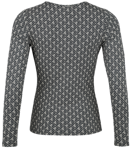 T-shirt manches longues Rockabilly de Vive Maria - Flower Souvenir Shirt - XS à XXL - pour Femme - bleu - Vive Maria - View 2