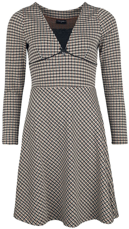 Robe courte Rockabilly de Vive Maria - Dandy Time Dress - XS à XXL - pour Femme - noir/beige - Vive Maria