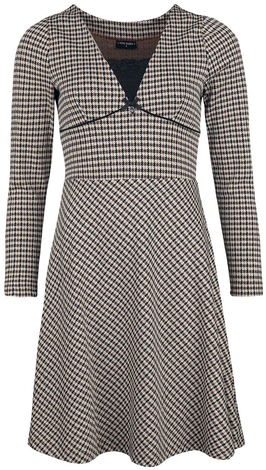 Robe courte Rockabilly de Vive Maria - Dandy Time Dress - XS à XL - pour Femme - noir/beige - Vive Maria
