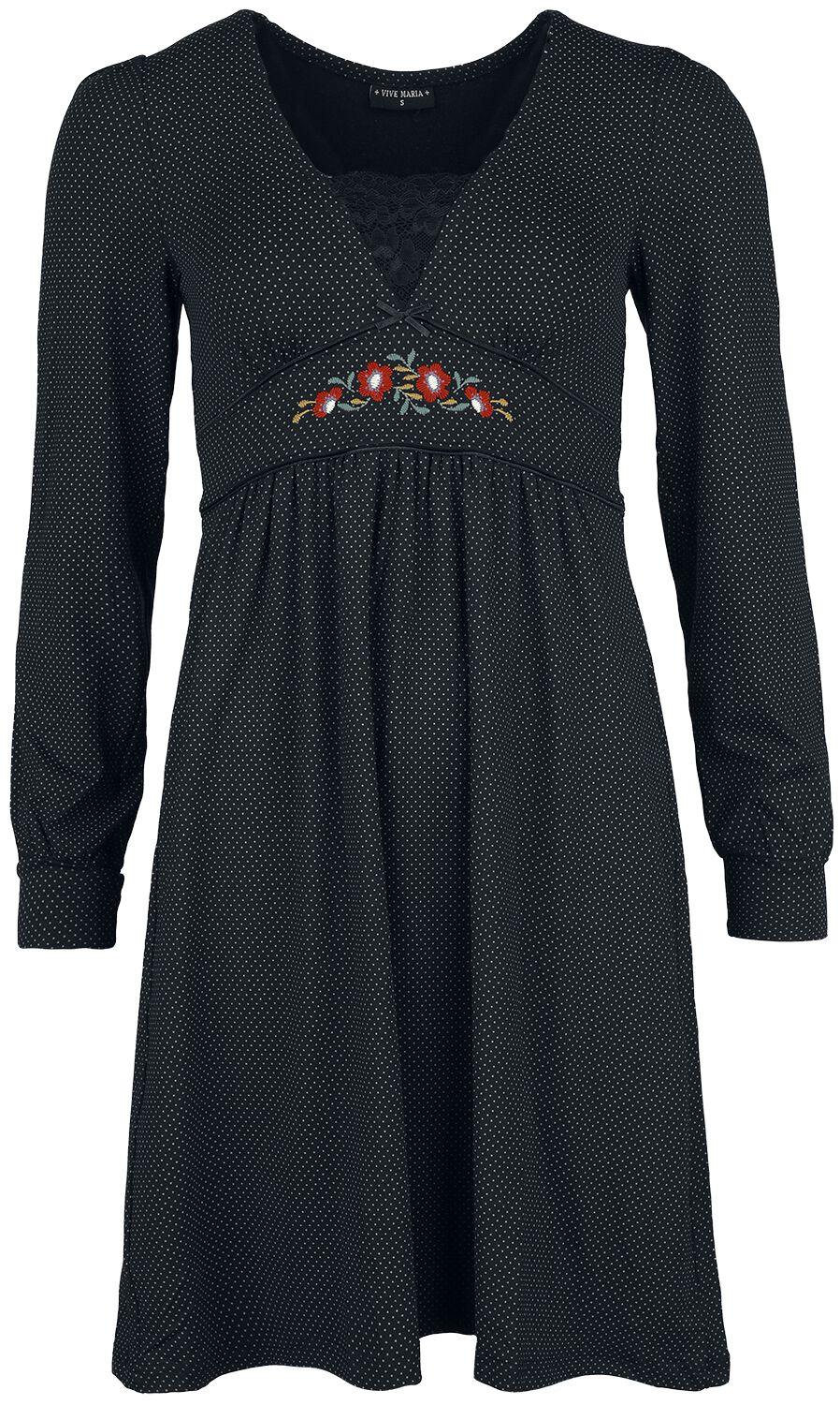 Robe courte Rockabilly de Vive Maria - Meadow Love Dress - XS à L - pour Femme - noir - Vive Maria