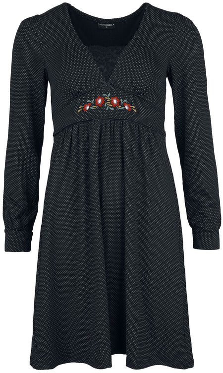 Robe courte Rockabilly de Vive Maria - Meadow Love Dress - XS à L - pour Femme - noir - Vive Maria