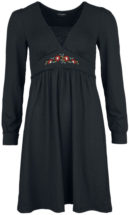 Robe courte Rockabilly de Vive Maria - Meadow Love Dress - XS à M - pour Femme - noir - Vive Maria