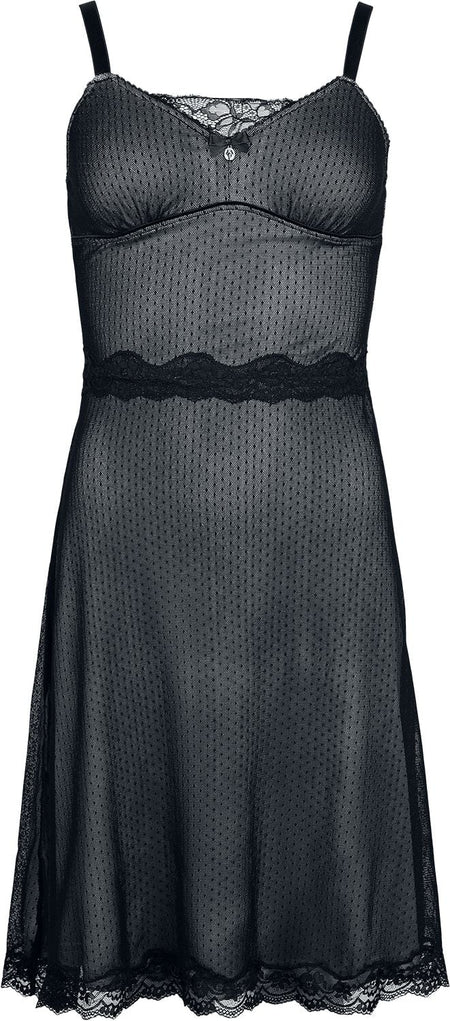 Robe courte Rockabilly de Vive Maria - Boudoir Tulle Dress - S à XXL - pour Femme - noir - Vive Maria