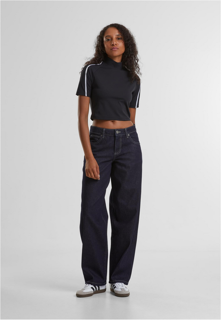 Jean  de Urban Classics - Ladies Mid Waist 90´s Jeans - 27 à 32 - pour Femme - bleu foncé - Urban Classics - View 2