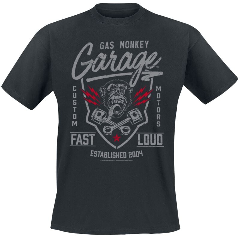 T-Shirt Manches courtes  de Gas Monkey Garage - Fast'n Loud - S à XXL - pour Homme - noir - Gas Monkey Garage