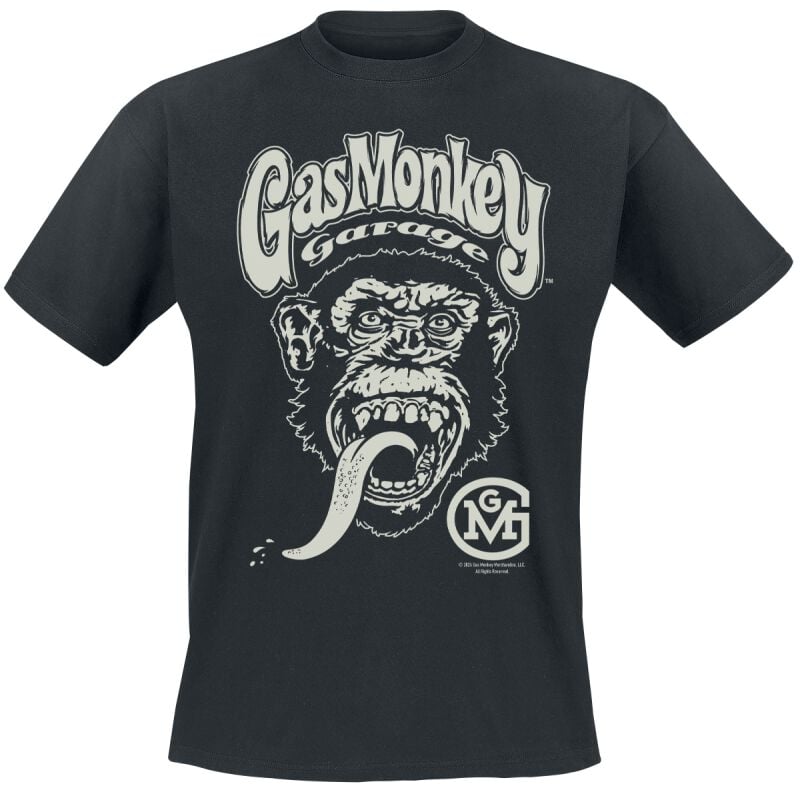 T-Shirt Manches courtes  de Gas Monkey Garage - Big Brand Logo - S à XXL - pour Homme - noir - Gas Monkey Garage