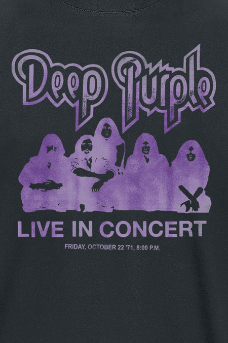 T-Shirt Manches courtes  de Deep Purple - Live In Concert - S à M - pour Homme - noir - Deep Purple - View 2