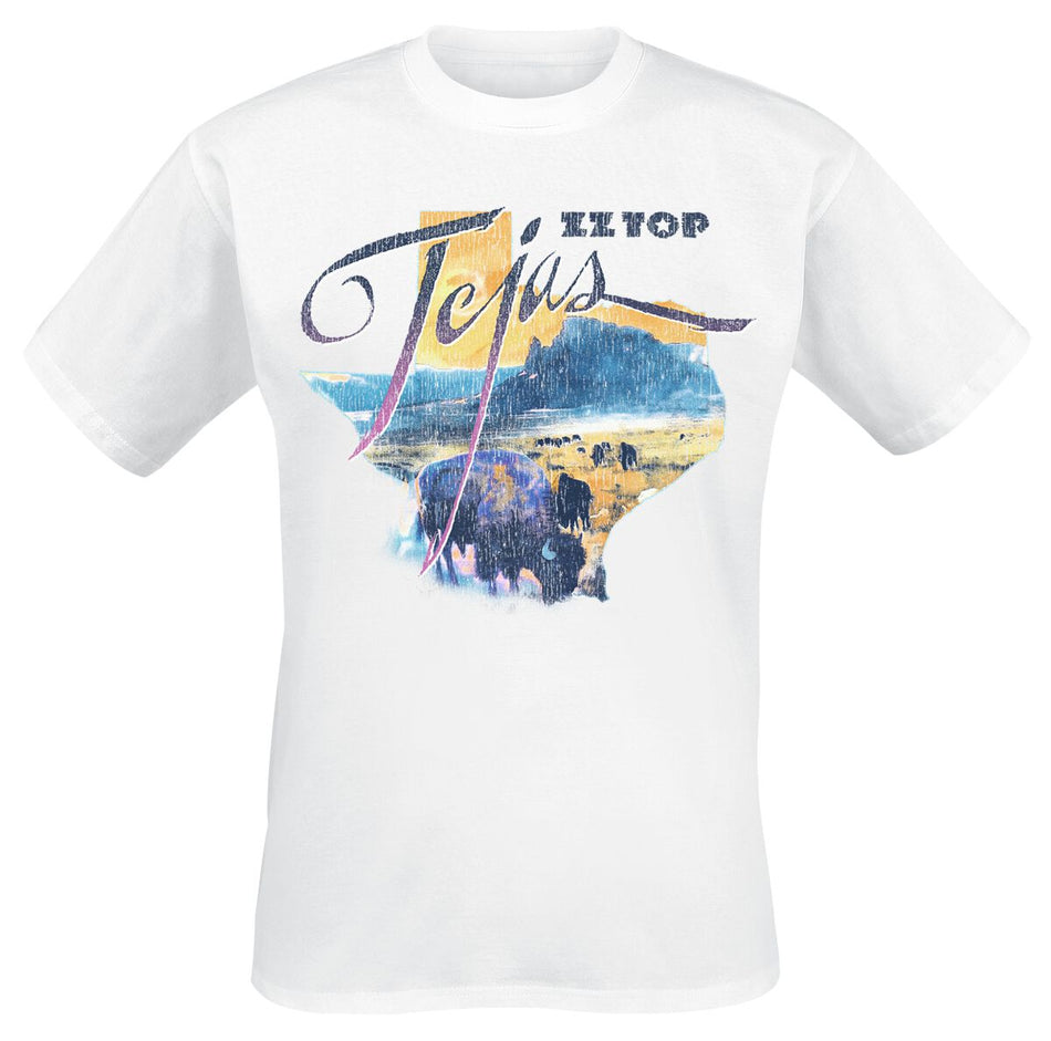 T-Shirt Manches courtes  de ZZ Top - Tejas - S à L - pour Homme - blanc - ZZ Top