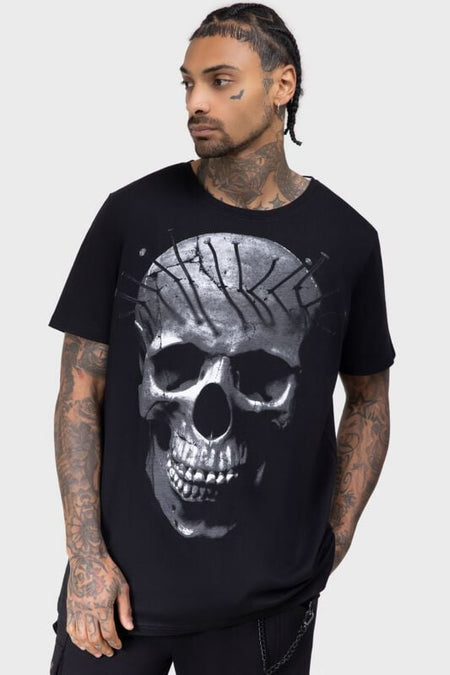 T-Shirt Manches courtes Gothic de KIHILIST by KILLSTAR - Moonlit Reaper T-Shirt - M à L - pour Homme - noir - KIHILIST by KILLSTAR