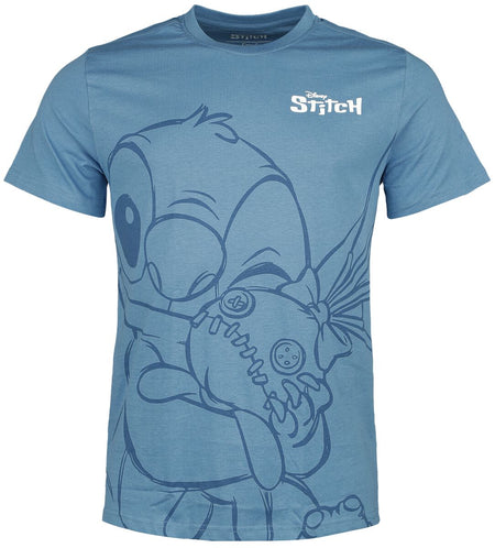 T-Shirt Manches courtes Disney de Lilo & Stitch - Hugging Stitch - S à XXL - pour Femme - bleu - Lilo & Stitch