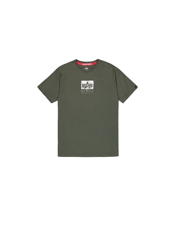 T-Shirt Manches courtes  de Alpha Industries - T-Shirt Logo Satin - S à XXL - pour Homme - olive - alpha industries