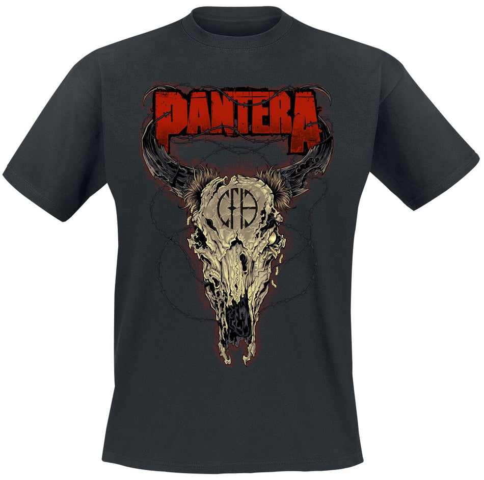 T-Shirt Manches courtes  de Pantera - Steer Skull - M à 3XL - pour Homme - noir - Pantera