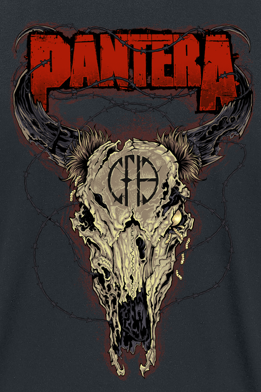 T-Shirt Manches courtes  de Pantera - Steer Skull - M à 3XL - pour Homme - noir - Pantera - View 2
