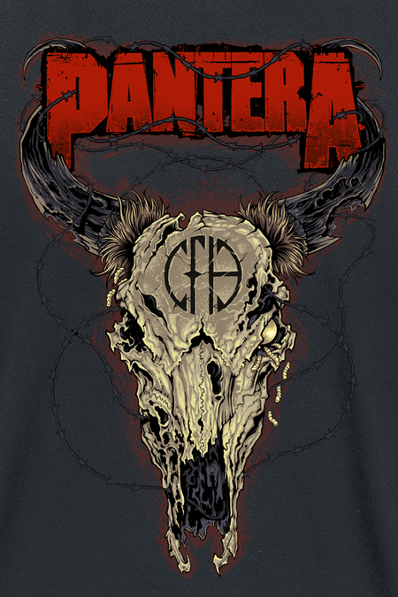 T-Shirt Manches courtes  de Pantera - Steer Skull - M à 3XL - pour Homme - noir - Pantera - View 2