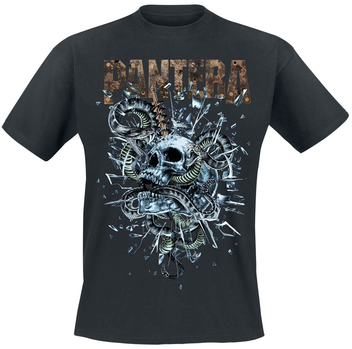 T-Shirt Manches courtes  de Pantera - Skull & Snakes - L à 3XL - pour Homme - noir - Pantera