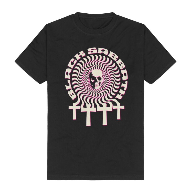 T-Shirt Manches courtes  de Black Sabbath - Psychadelic Skull - S à 3XL - pour Homme - noir - Black Sabbath