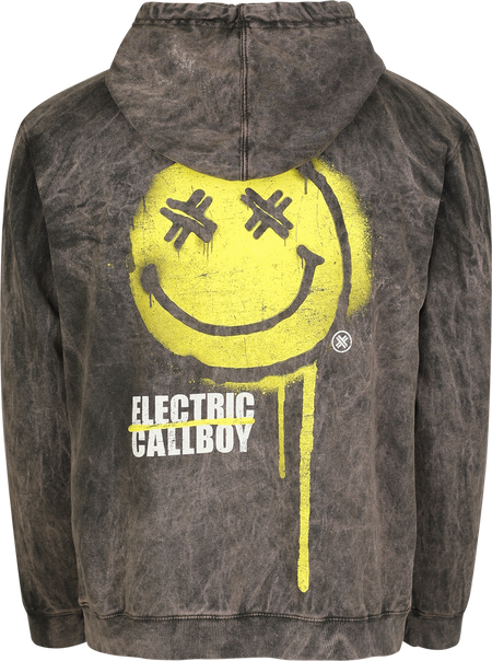 Sweat-shirt à capuche  de Electric Callboy - Spray Smile - M à XXL - pour Homme - gris - Electric Callboy - View 2