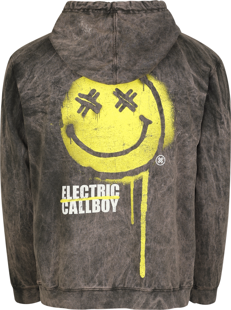 Sweat-shirt à capuche  de Electric Callboy - Spray Smile - M à XXL - pour Homme - gris - Electric Callboy - View 2