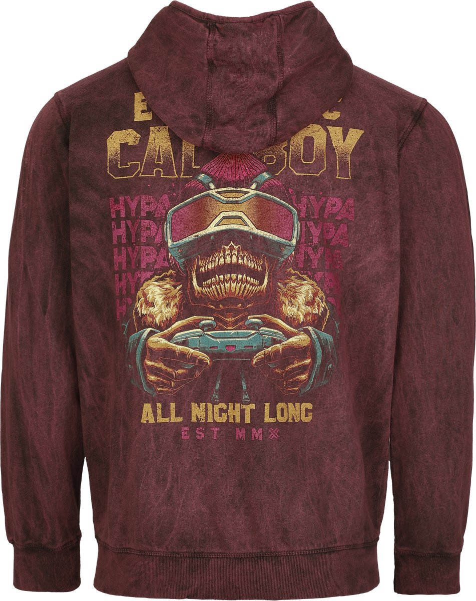 Sweat-shirt zippé à capuche  de Electric Callboy - All Night Long - S à XL - pour Homme - rouille - Electric Callboy - View 2