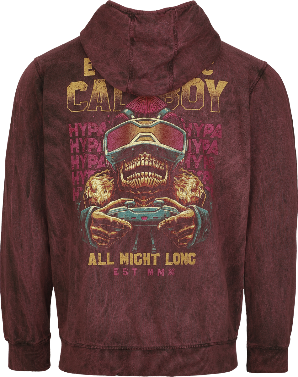 Sweat-shirt zippé à capuche  de Electric Callboy - All Night Long - S à XL - pour Homme - rouille - Electric Callboy - View 2