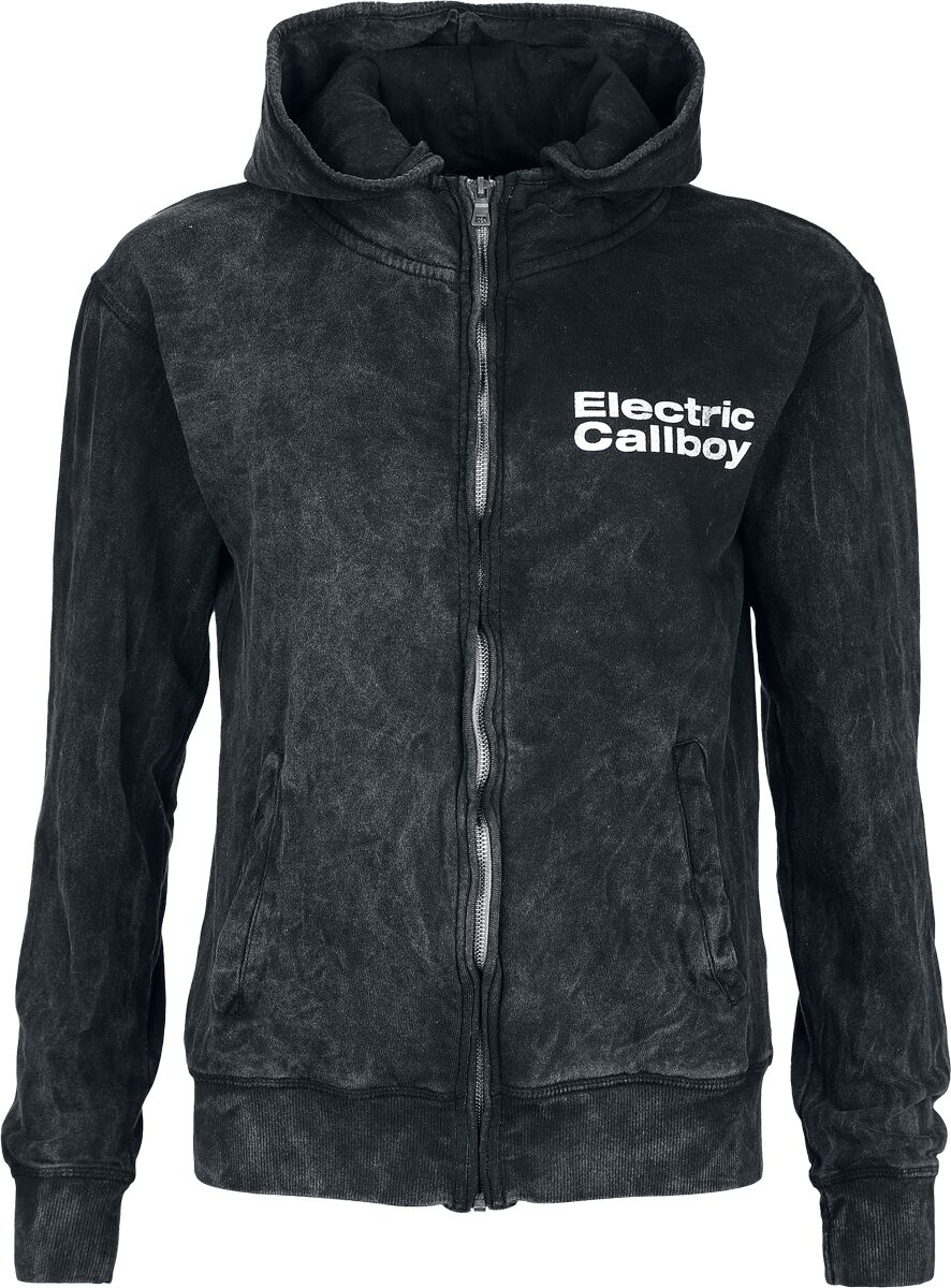 Sweat-shirt zippé à capuche  de Electric Callboy - Choo Choo - S à M - pour Femme - anthracite - Electric Callboy