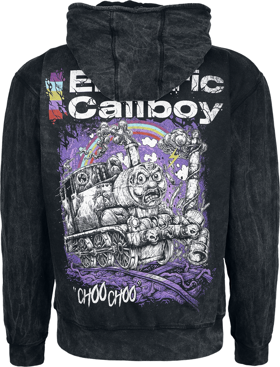 Sweat-shirt zippé à capuche  de Electric Callboy - Choo Choo - S à L - pour Femme - anthracite - Electric Callboy - View 2