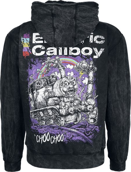 Sweat-shirt zippé à capuche  de Electric Callboy - Choo Choo - S à M - pour Femme - anthracite - Electric Callboy - View 2