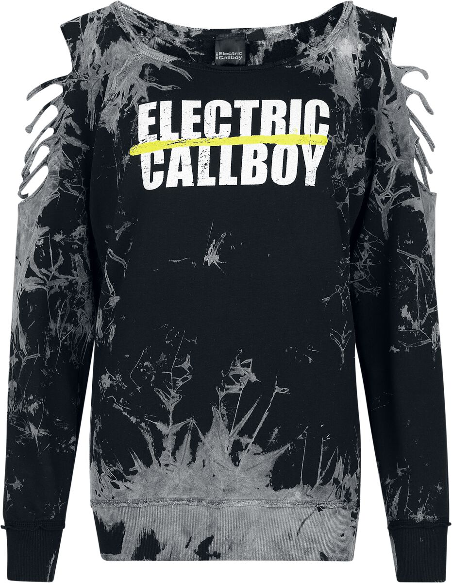 Sweat-shirt  de Electric Callboy - Spray Smile - M à XXL - pour Femme - noir/gris - Electric Callboy