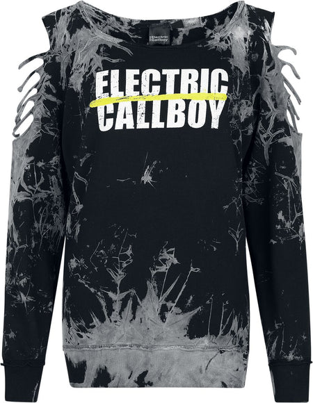 Sweat-shirt  de Electric Callboy - Spray Smile - M à XXL - pour Femme - noir/gris - Electric Callboy
